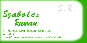 szabolcs ruman business card